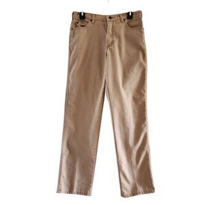 Lee Khaki Jeans Womens Size 8 Medium Beige Relaxed Straight Leg High Rise Cotton